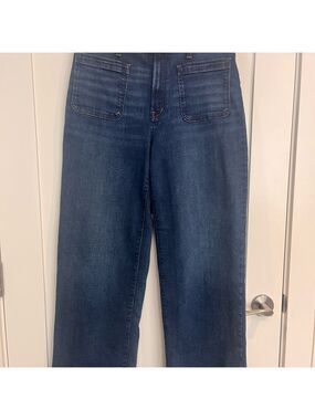 Madewell The Emmett Patch Pocket High Waist Wide Leg Jeans